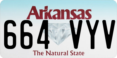 AR license plate 664VYV