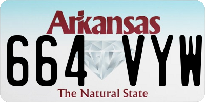 AR license plate 664VYW