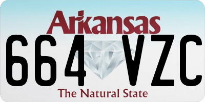 AR license plate 664VZC