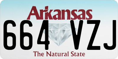 AR license plate 664VZJ