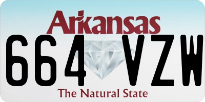 AR license plate 664VZW