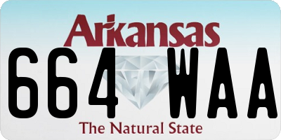 AR license plate 664WAA