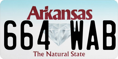AR license plate 664WAB