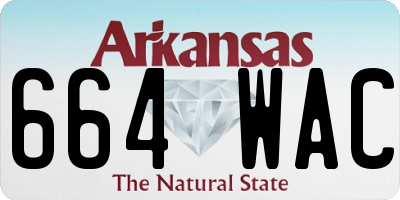 AR license plate 664WAC