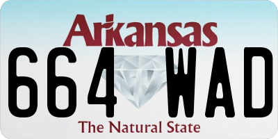 AR license plate 664WAD