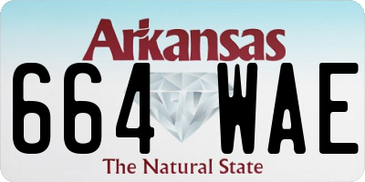 AR license plate 664WAE