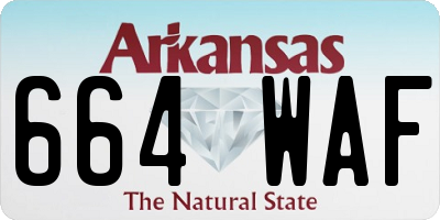 AR license plate 664WAF