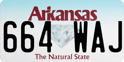 AR license plate 664WAJ