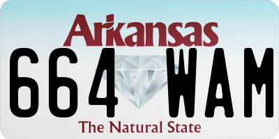 AR license plate 664WAM
