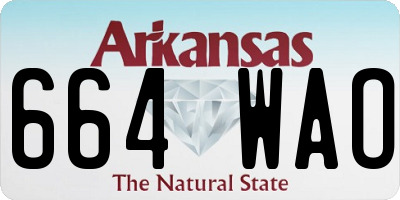 AR license plate 664WAO