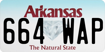 AR license plate 664WAP