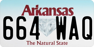 AR license plate 664WAQ
