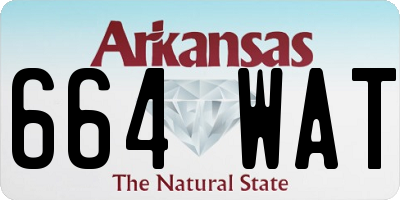 AR license plate 664WAT
