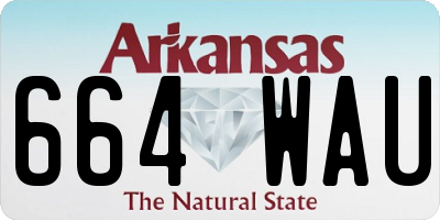 AR license plate 664WAU