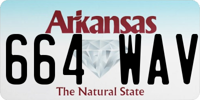 AR license plate 664WAV
