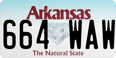 AR license plate 664WAW
