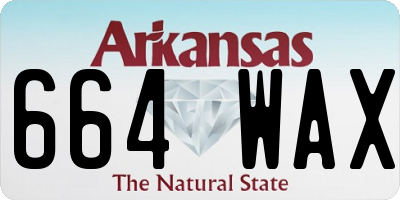 AR license plate 664WAX