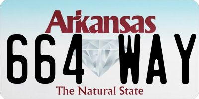 AR license plate 664WAY