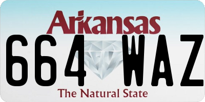 AR license plate 664WAZ