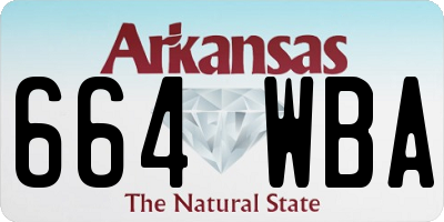 AR license plate 664WBA