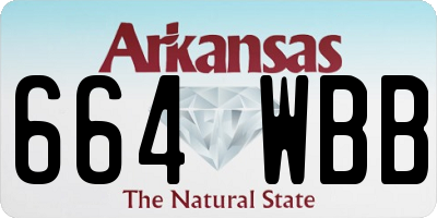 AR license plate 664WBB