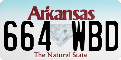 AR license plate 664WBD