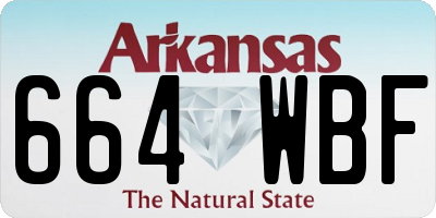 AR license plate 664WBF