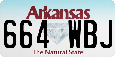 AR license plate 664WBJ