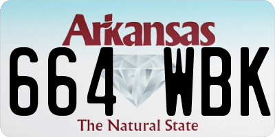 AR license plate 664WBK