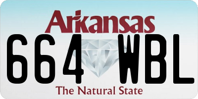 AR license plate 664WBL