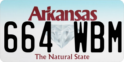AR license plate 664WBM