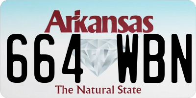 AR license plate 664WBN