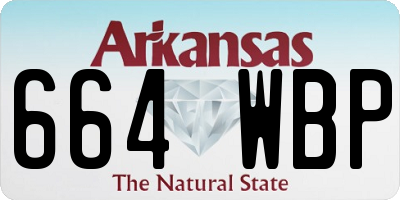 AR license plate 664WBP