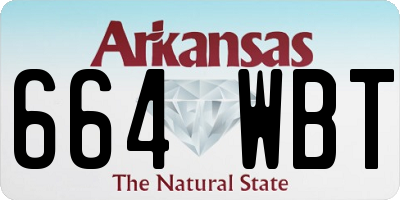AR license plate 664WBT