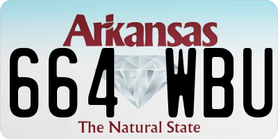 AR license plate 664WBU