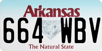AR license plate 664WBV