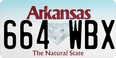 AR license plate 664WBX