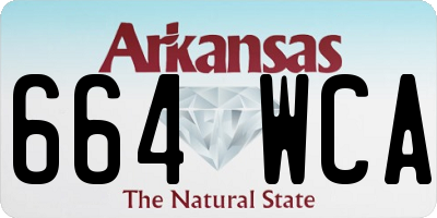 AR license plate 664WCA