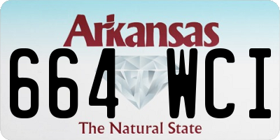 AR license plate 664WCI