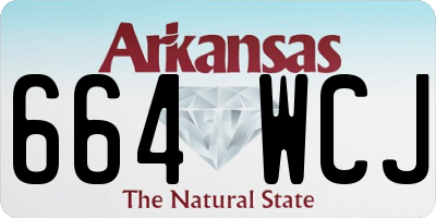 AR license plate 664WCJ