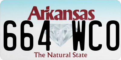 AR license plate 664WCO