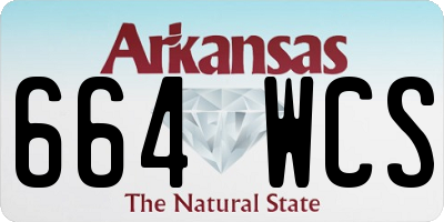 AR license plate 664WCS