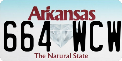 AR license plate 664WCW