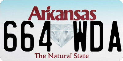 AR license plate 664WDA