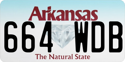AR license plate 664WDB