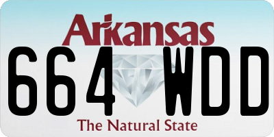 AR license plate 664WDD