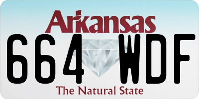 AR license plate 664WDF