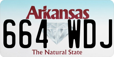 AR license plate 664WDJ