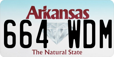AR license plate 664WDM