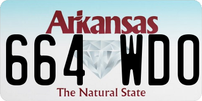 AR license plate 664WDO